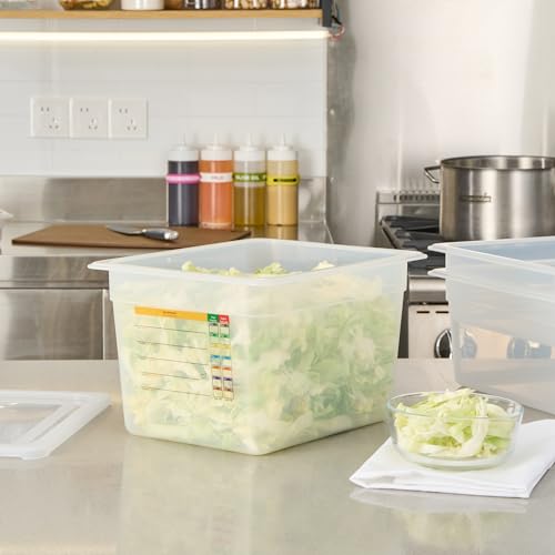 Restaurantware Food Storage Container 1 Pack of 12.7 x 10.3 x 7.8 Inches Plastic Stackable Storage Box White Reusable Label Container Dishwasher Safe For Restaurants And Kitchens by Restaurantware - Used condition - Image 7