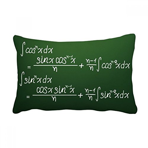 Coussin Math Cosinus Formule DIYthinker oreiller lombaire de canapé multicolor 16x24 pouces - 2