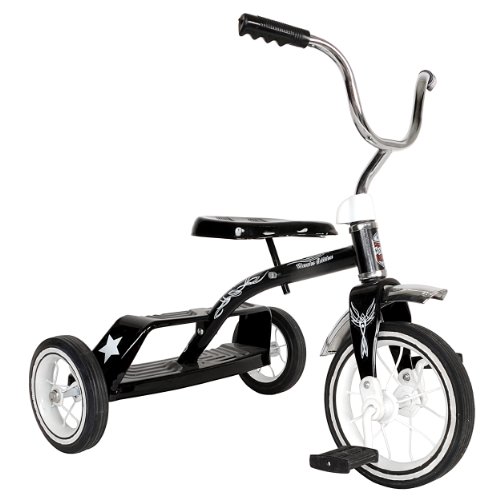 Mantis Classic Tricycle, 10 inch front wheel, for Boys and Girls, Black