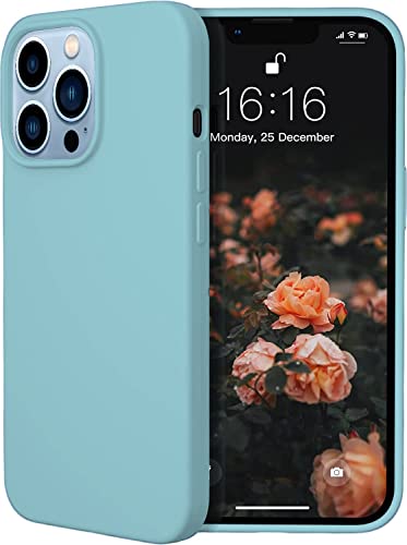Image of DIZORO Microfiber Candy Case Compatible for iPhone 13 Pro Max Shockproof Slim Back Cover Liquid Silicone Case - Cactus