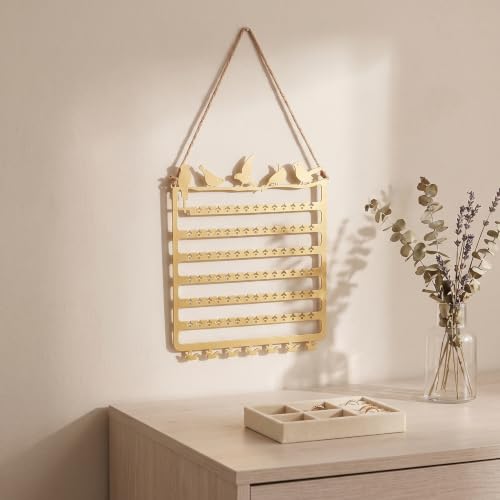 Dzrige Gold Bird Wall Mounted Earring Holder Jewelry Organizer Stand - image 2