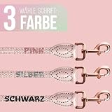 Personalisierte Hundeleine 1,2 m oder 1,7 m Länge (leicht dehnbar) extrem hochwertig verarbeitet | Tauleine für Hunde | Führleine mit Namen (Mauve, 120 cm)