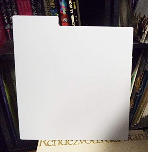 20 DIVISORES CLASIFICADORES DE Carton Duro Color Blanco para Discos de Vinilo LP - Ref. 1183 Cover