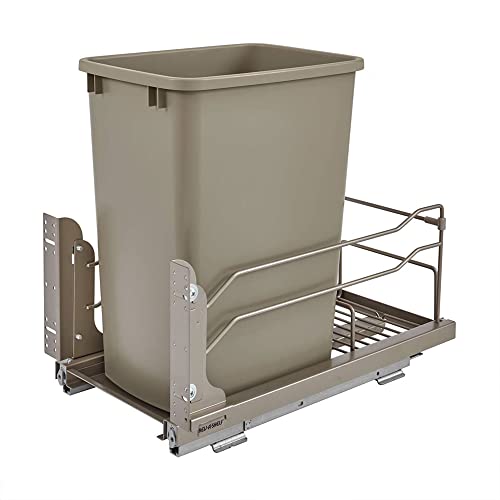 Image of Rev-A-Shelf Single Pullout Trash Can w /Soft-Close Slides, 11.5 inch Min Opening