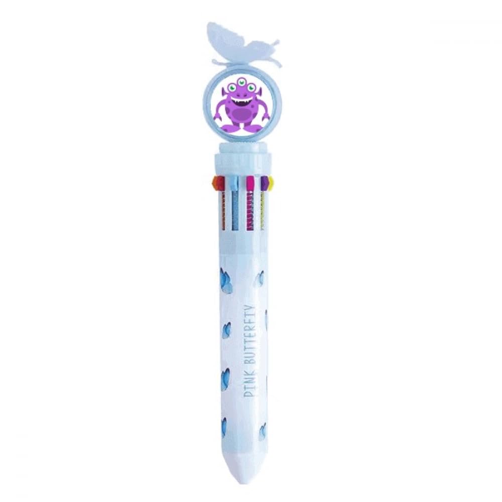 Stylo à bille rétractable multicolore alien avec encre fluide pour l'école - 4