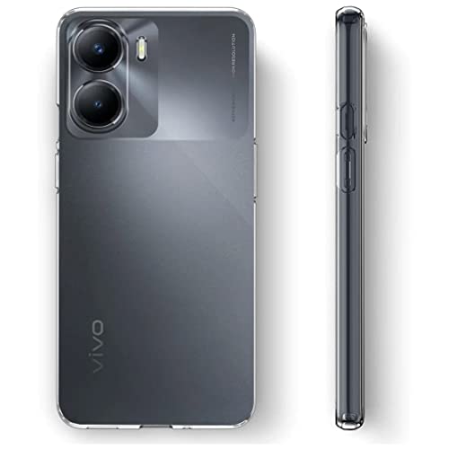 Image of Fashionury Soft Crystal Clear Back Case Cover for Vivo Y56 | Shockproof Design | Camera Protection Bump | Clear Back | Case Cover for Vivo Y56 (Transparent)