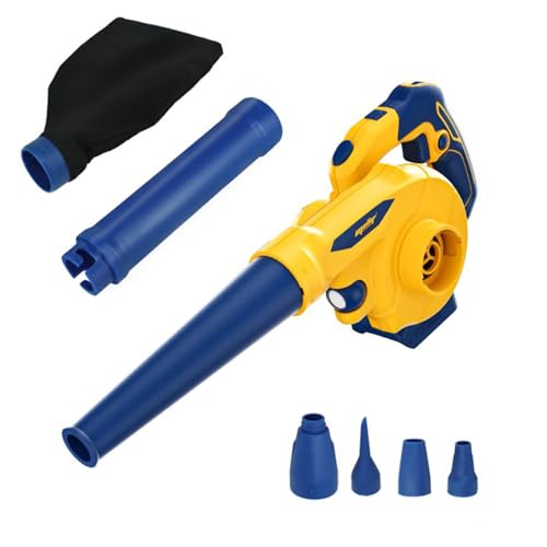 Rotatable Leaf Blower Compatible with Dewalt 20V Battery(Tool Only), Brushless Blower/Cordless Vacuum Cleaner/Air Pump for Inflatables, 6 Variable Speed, 180Â° Adjustable Blower Tube for Lawn/Yard