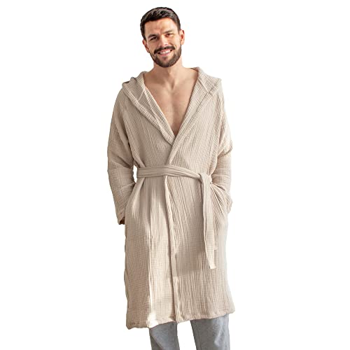 Jean & Len X-Large Robe de Chambre, Sable, XS/S Mixte Cover