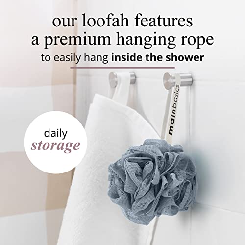 Mainbasics Bath Shower Loofah Sponge Pouf Body Wash Scrubber (Set Of 3) #TOP4