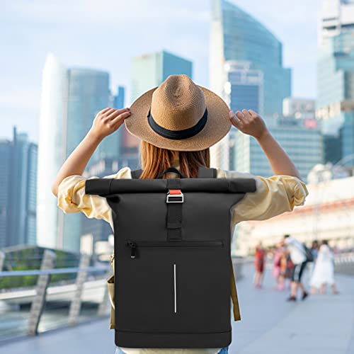 Noozion Roll Top Backpack 17 Inch Durable Rolltop Daypack Casual Rucksack Bag Large Travel Laptop Bag #TOP7