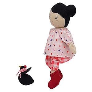 Manhattan toy playdate friends nico machine washable and dryer safe 14 inch doll with mini rooster stuffed animal  urban country home decor
