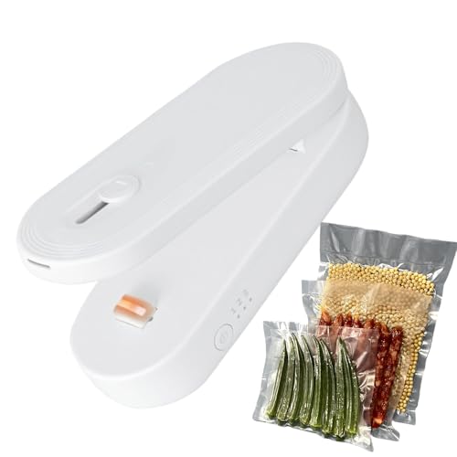 YAOPIU Sellador De Bolsas De Snacks | Selladora Recargable USB | Sellador Compacto para Alimentos Viajes Picnic Carne Restos Fruta