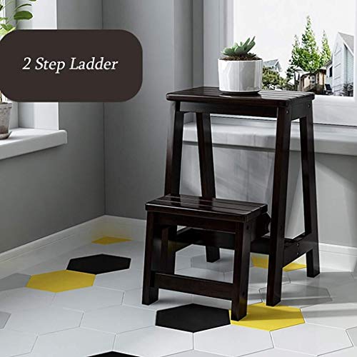 Taburete plegable de madera maciza para cocina y hogar 4