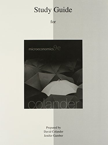 Study Guide to accompany Microeconomics