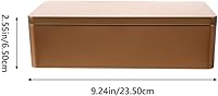 Vista 4 de UPKOCH Tarros de caramelo con tapas, 2 piezas, caja de lata vacía rectangular con tapa, caja de almacenamiento de hojalata, contenedor de lata