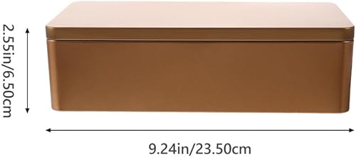 Miniatura 4 de UPKOCH Tarros de caramelo con tapas, 2 piezas, caja de lata vacía rectangular con tapa, caja de almacenamiento de hojalata, contenedor de lata de
