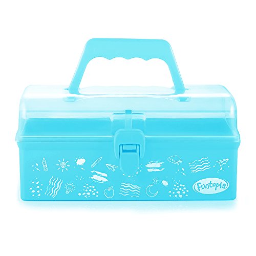 Funtopia Plastic School Supply Box, Art and Craft Storage Box, Tool Box