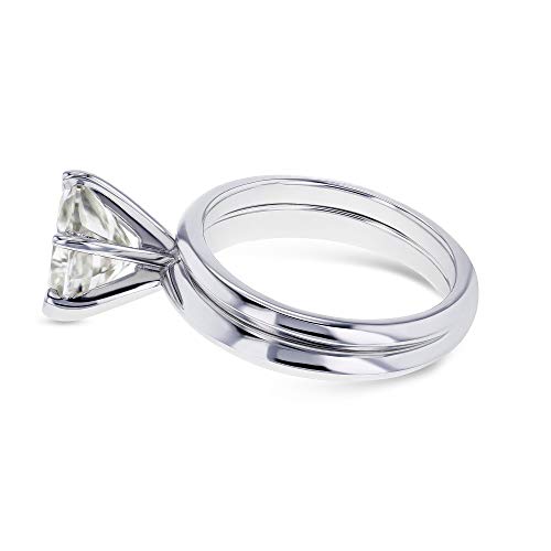 Kobelli oval moissanite six-prong solitaire ring