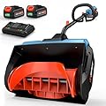 SENIX Cordless Snow Shovel, 40V | 13-Inch | 6-Inch | 8000mAh Snow Blower, 20FT Max Throw Distance, Plows 375lbs/Min, with Auxiliary Handle for Patio, Deck, Driveway