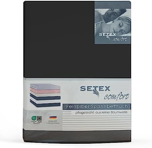 SETEX Prześcieradło z gumką z delikatnej flaneli, 100 x 200 cm, 100% bawełna, liliowe, 1210 100200 407 320
