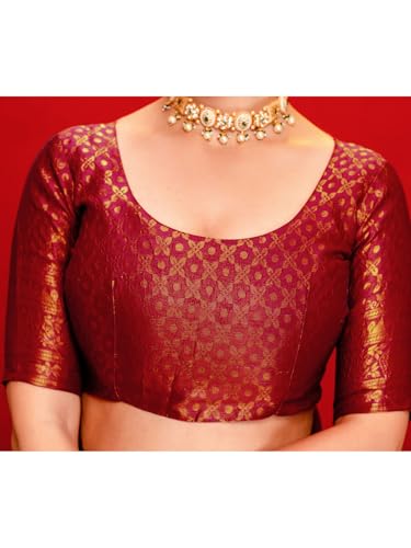 Image of SIRIL Women's Kanjivaram Soft Silk Saree Pure Silk Saree With Unstitched Blouse Piece