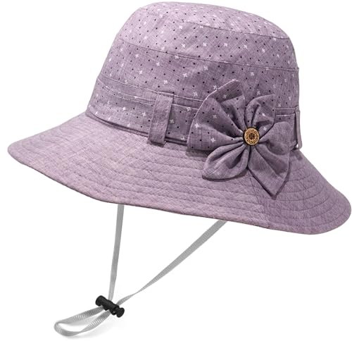 MESU Femmes Bucket Cloche Derby Chapeau de l'église Sun Beach Cap Violet