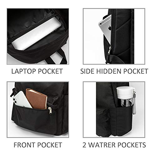 Vorspack Black Backpack College Backpack For Travel Work For Men And Women One Size #TOP3
