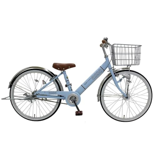 完成品でお届け! 子供用自転車 esse 22インチ 子供 自転車 [マカロンブルー]小学生 オートライト 倒れにくい両立スタンド シンプル 低床フレーム 安全基準BAA適合車 エッセ 大阪府 堺市 完全組立 整備済でお届け