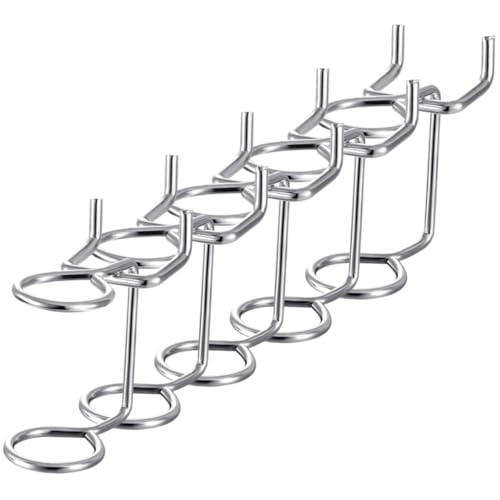 Cabilock 5Pcs Pegboard Tool Holders Double Ring Screwdriver Organizers for Garage Easy to Install Space Saving Hooks for Storing Tools and Light Items Sturdy Design