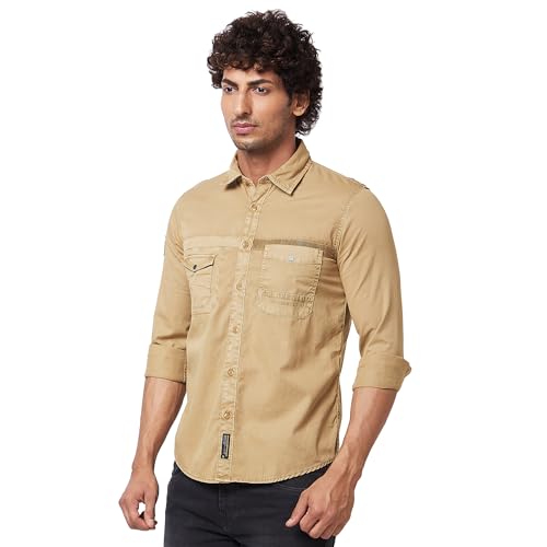 Image of Spykar Men's Regular Fit N /A Full Sleeve Printed Casual Shirts