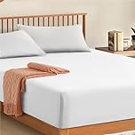 My Home Store Fitted Sheet 100% Egyptian Cotton 300TC Hotel Quality 30 cm Fitted Bedsheets (White, Super King)