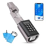 【Métodos de desbloqueo convenientes】Abriendo la puerta con una contraseña, tarjeta RFID o aplicación. Almacenamiento de contraseña de hasta 10 grupos (1 de ellos con función de administrador). Se pueden emparejar hasta 20 tarjetas. cerradura digital con contraseña temporal. Hay disponibles aplicaciones para iOS y Android. Con la aplicación, puede abrir / bloquear el cilindro de la puerta o realizar configuraciones y autorizaciones.