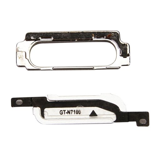MuchBuy White Home Button Keypad Replacement with Lock Frame for Samsung Galaxy Note 2 N7100