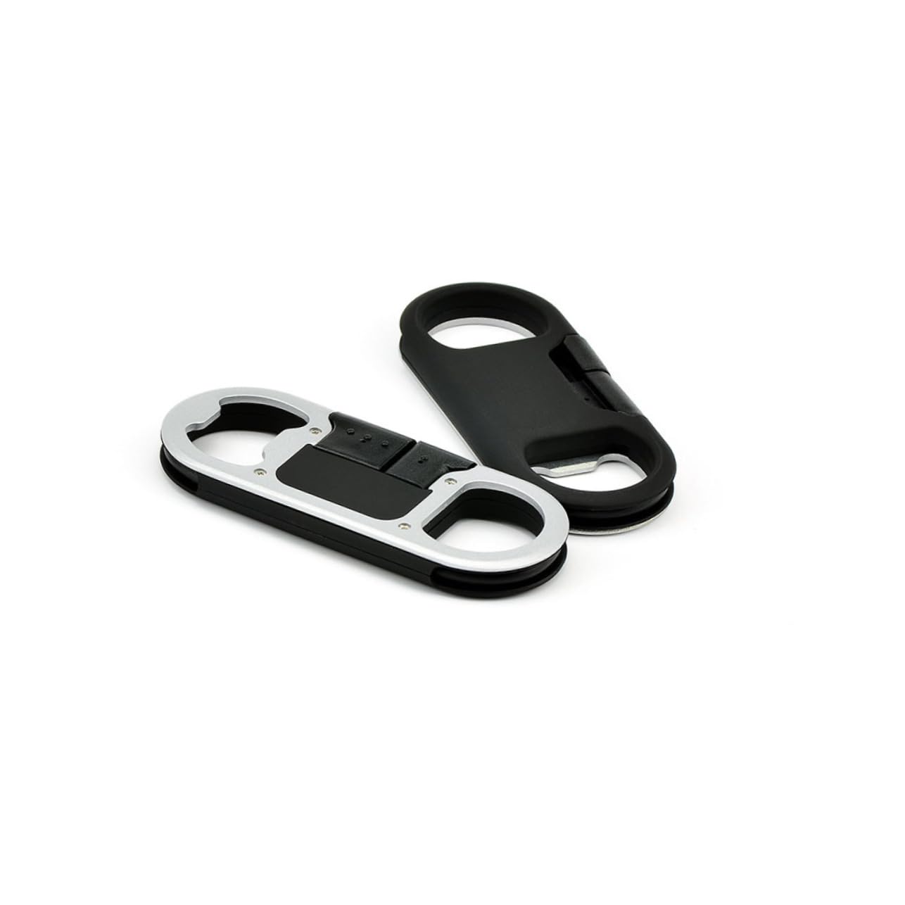 NUOBESTY USB Cable Bottle Opener Keychain with Data Transfer Portable Black