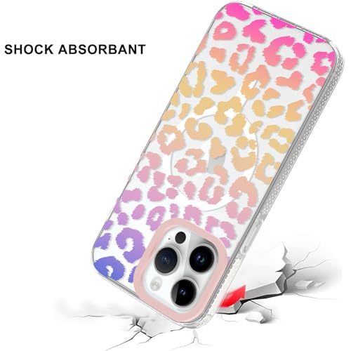 Coque compatible MagSafe iPhone 14 Pro Max léopard antichoc avec verre - 3