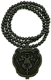 GWOOD Bear Good Wood Black Pendant Replica 32 Inch Necklace