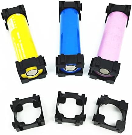 100 Pcs Li-ion Battery Holder Stand Plastic Mental Mini Cylindrical Battery Pack Bracket Lithium Cell Battery Holder for 18650 Li-ion Battery