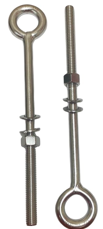 US STAINLESS Stainless Steel 316 Eye Bolt 1/2" x 10" UNC Short Thread Marine Grade
