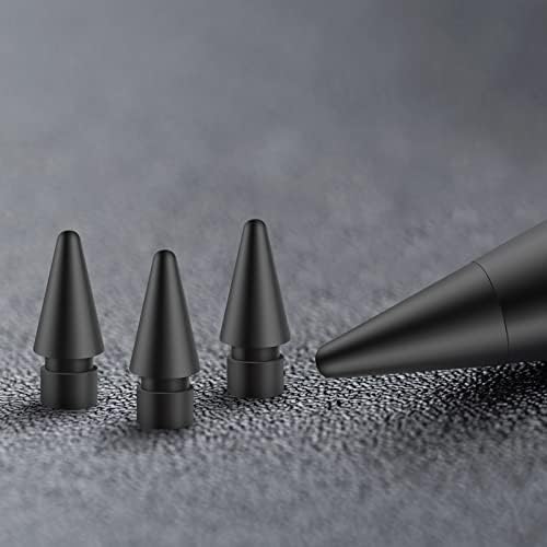 MEKO 4 Pack Replacement Tips for Apple Pencil (1st Gen & 2nd Gen) Nibs Compatible with Apple iPad Pro pencil(Black)