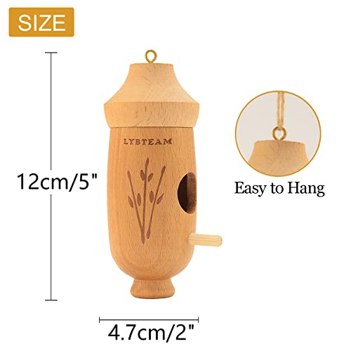 2023 Hummingbird Houses - Natural Wooden Hummingbird Houses For Outside Hanging, Hummingbird Swinging Hummingbird Nest, Bird Houses For Garden Window Outdoor Home, 3 Packs #TOP3