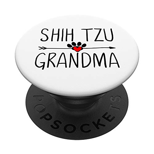 Shih Tzu Gifts for Grandma Shih Tzu Gift for Women Owners PopSockets PopGrip: Agarre intercambiable para Teléfonos y Tabletas