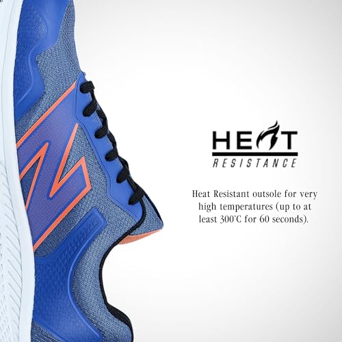 New Balance New Balance Evolve Aluminum Alloy Toe Men’s Industrial Work Shoes, Blue/Orange, Size 8.5, Medium, Comfortable & Light Work Shoes for Men, Electric Hazard, Slip Resistant