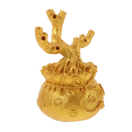 HAMPPLIES Vintage Feng Shui Geldbaum Dekoration aus Resin DIY Halbfertiger...