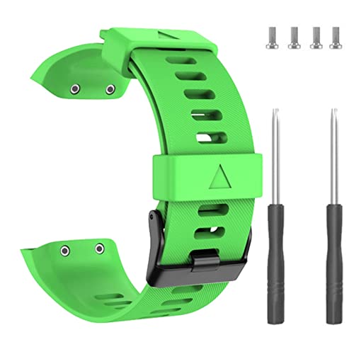 DAVNO Pulsera de repuesto de gel de sílice suave para Garmin Forerunner 35 moda reloj inteligente pulsera (color: verde, tamaño: Forerunner 35)