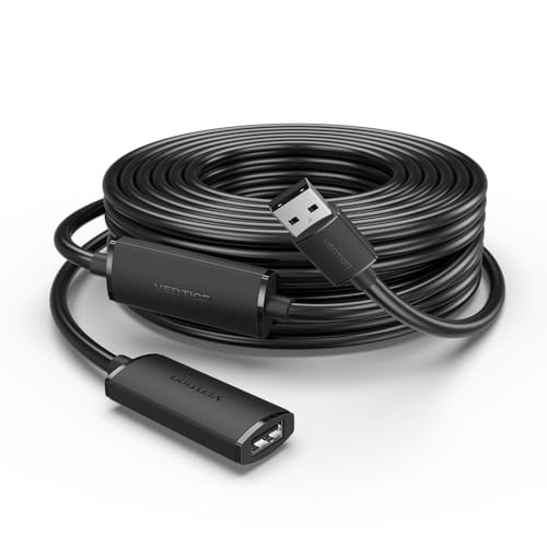 VENTION USB 2.0 Active Extension Cable, Signal Amplify Cable for Smart Laptop PC TV Xbox One SSD USB Extender Cord Mini Fast Speed Cable, 10 Meters