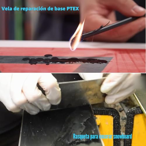 Miniatura 7 de Xcman Kit Completo De Afinación Y Encerado Para Esquí Y Snowboard Con Plancha Enceradora, Cera De Esquí, Afinador De Borde, Ptex Para Afinación, Reparación Y Encerado
