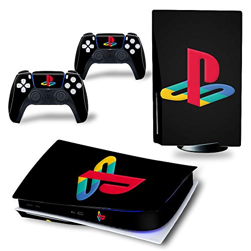 Decals Cover Whole Body Skin Protector for PS5 Playstation 5 Console Wrap Sticker Skin with 2 Wireless DualSense Controller Decal (Ultra HD Edition, 6)