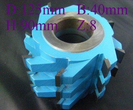 GOWE wysokiej jakości spiralne frezy do formowania drewna, D125 mm B40 mm H90 mm ostrze z węglika wolframu do frezarki