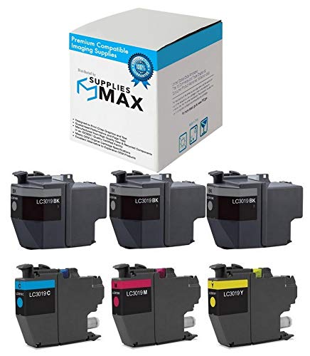 SuppliesMAX Compatible Replacement for Brother MFC-J5330/J5335/J5730/J76530/J6830DW Super High Yield Inkjet Combo Pack (3-BK/1-C/M/Y) (LC-3319-3BK1CMY)