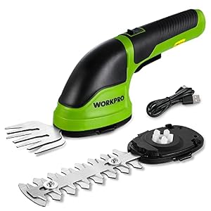WORKPRO 3.6V Cordless Grass Shear & Shrubbery Trimmer, Green